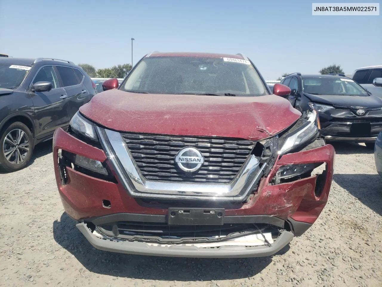 2021 Nissan Rogue Sv VIN: JN8AT3BA5MW022571 Lot: 69463474