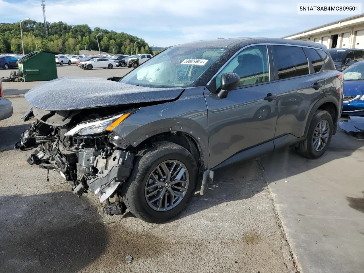 2021 Nissan Rogue S VIN: 5N1AT3AB4MC809501 Lot: 69809904