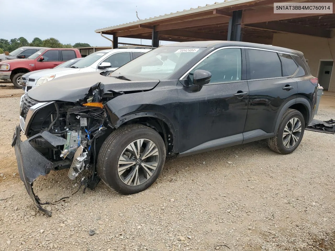 2021 Nissan Rogue Sv VIN: 5N1AT3BB4MC760914 Lot: 70042484