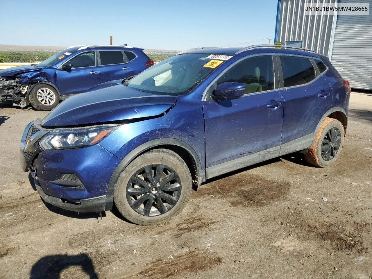 2021 Nissan Rogue Sport Sv VIN: JN1BJ1BW5MW428665 Lot: 70067774