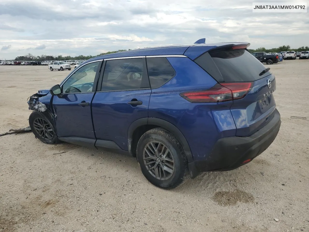 2021 Nissan Rogue S VIN: JN8AT3AA1MW014792 Lot: 70100324