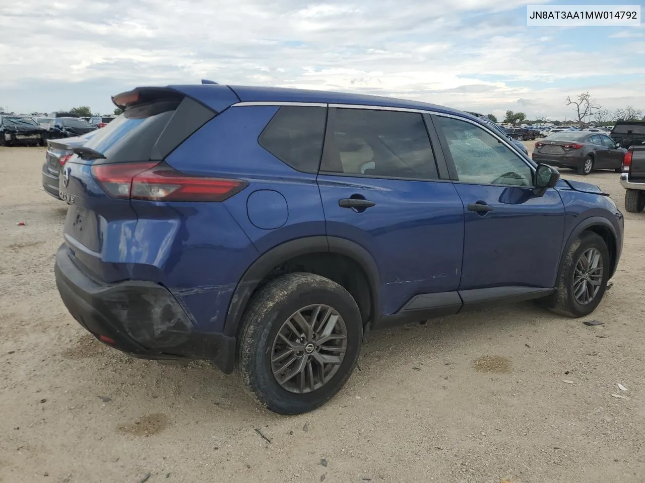 JN8AT3AA1MW014792 2021 Nissan Rogue S