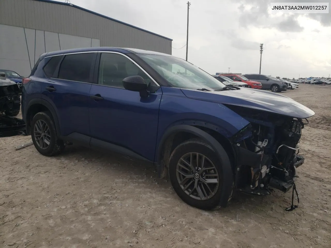 JN8AT3AA2MW012257 2021 Nissan Rogue S