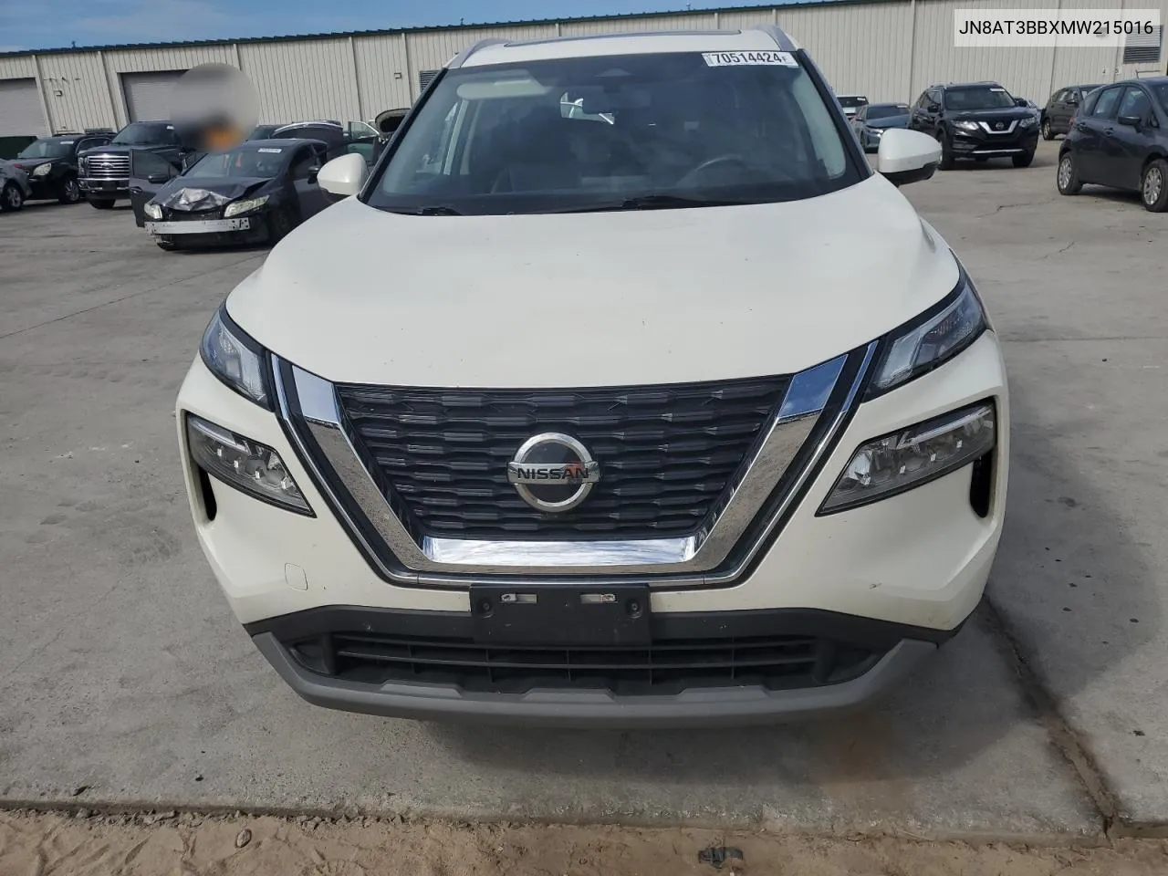 2021 Nissan Rogue Sv VIN: JN8AT3BBXMW215016 Lot: 70514424