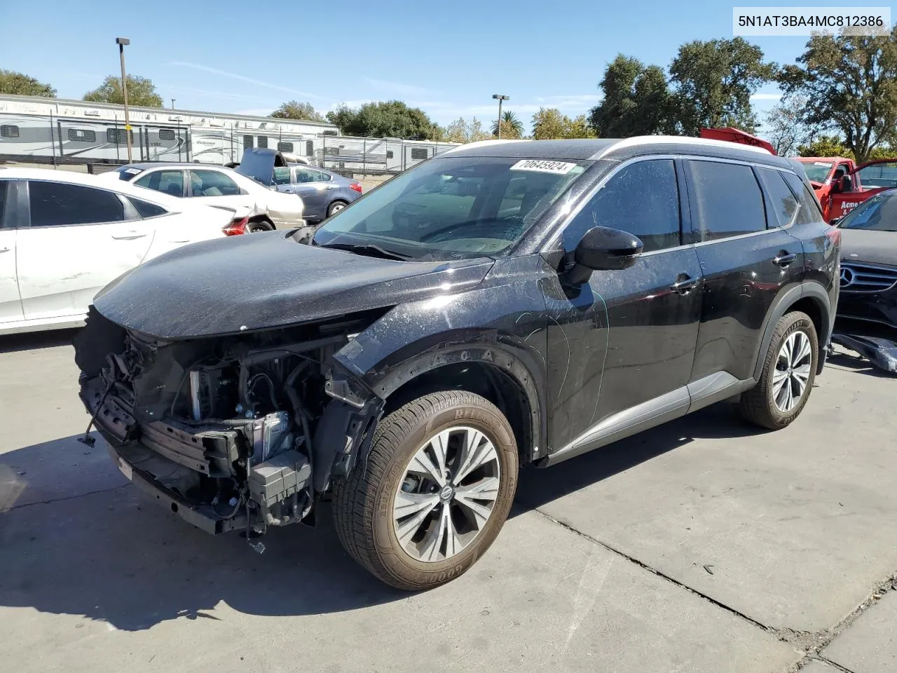 2021 Nissan Rogue Sv VIN: 5N1AT3BA4MC812386 Lot: 70645924