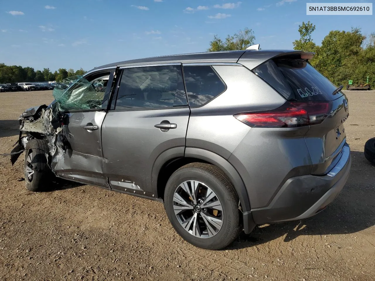 2021 Nissan Rogue Sv VIN: 5N1AT3BB5MC692610 Lot: 70688844