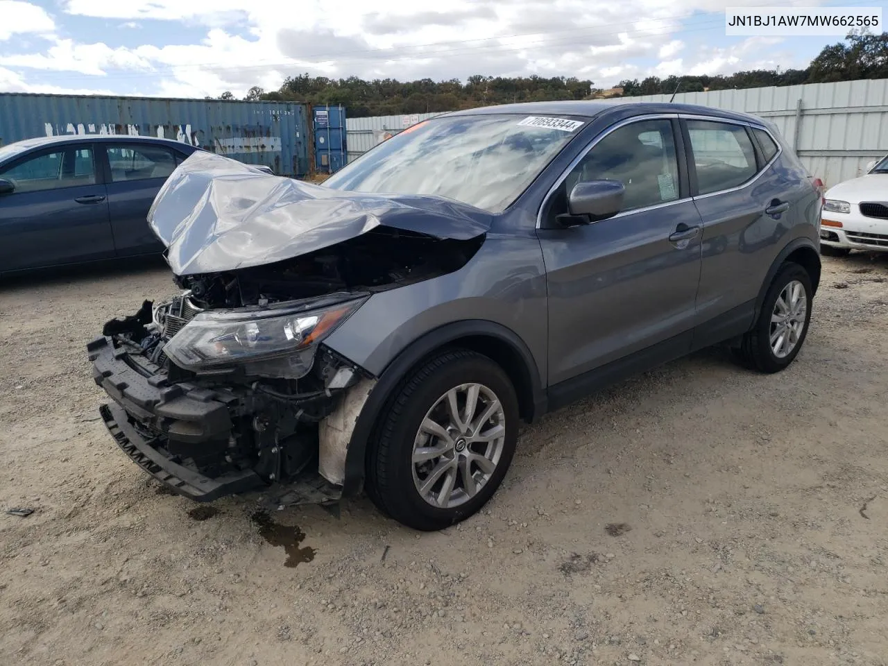 2021 Nissan Rogue Sport S VIN: JN1BJ1AW7MW662565 Lot: 70693344