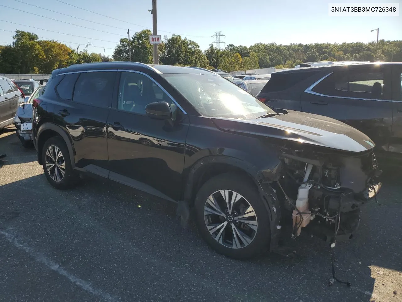 2021 Nissan Rogue Sv VIN: 5N1AT3BB3MC726348 Lot: 70763634