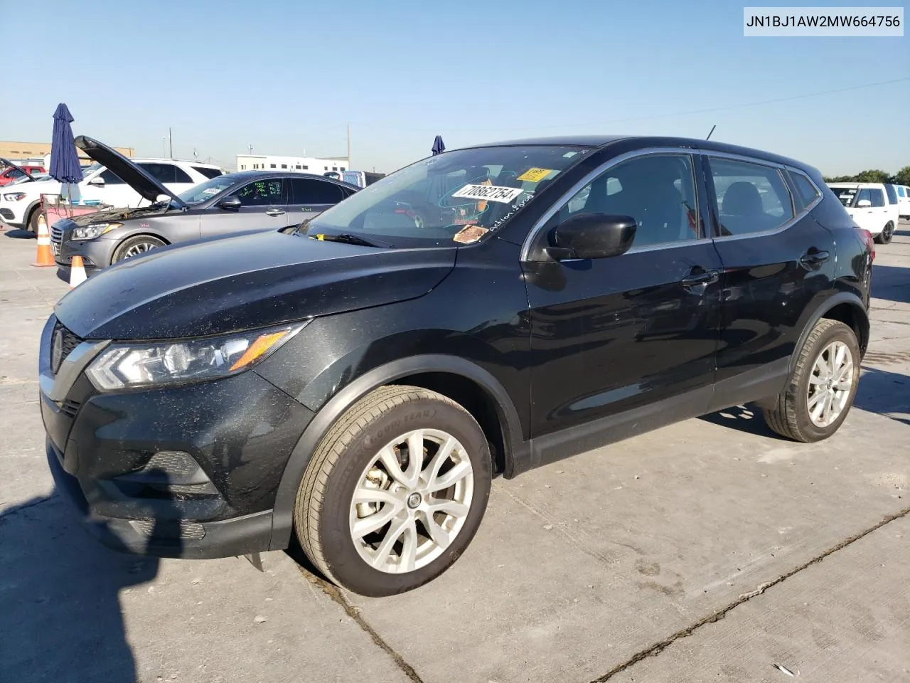 2021 Nissan Rogue Sport S VIN: JN1BJ1AW2MW664756 Lot: 70862754