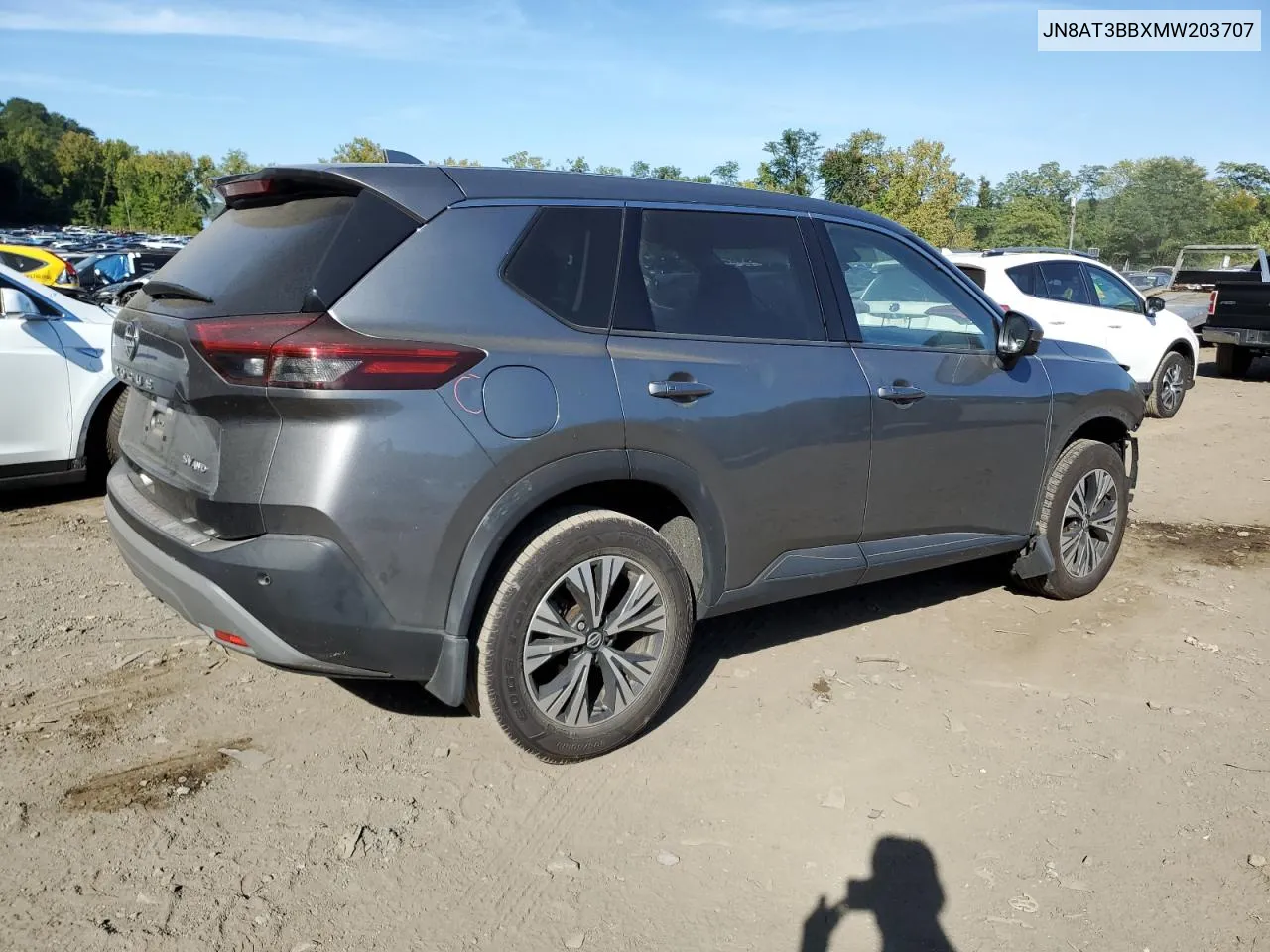 JN8AT3BBXMW203707 2021 Nissan Rogue Sv