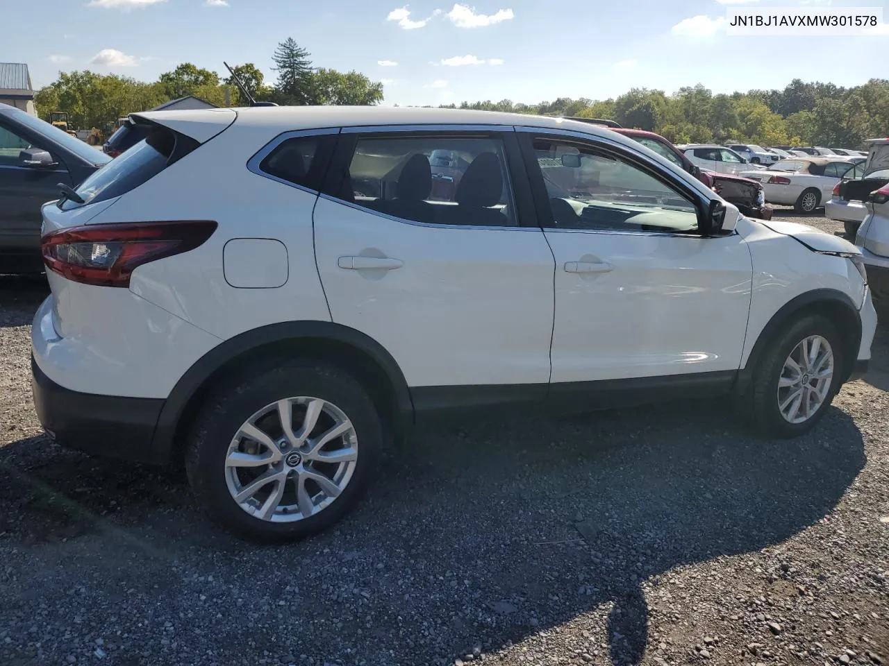 2021 Nissan Rogue Sport S VIN: JN1BJ1AVXMW301578 Lot: 71010004