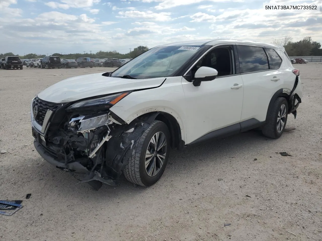 2021 Nissan Rogue Sv VIN: 5N1AT3BA7MC733522 Lot: 71060614