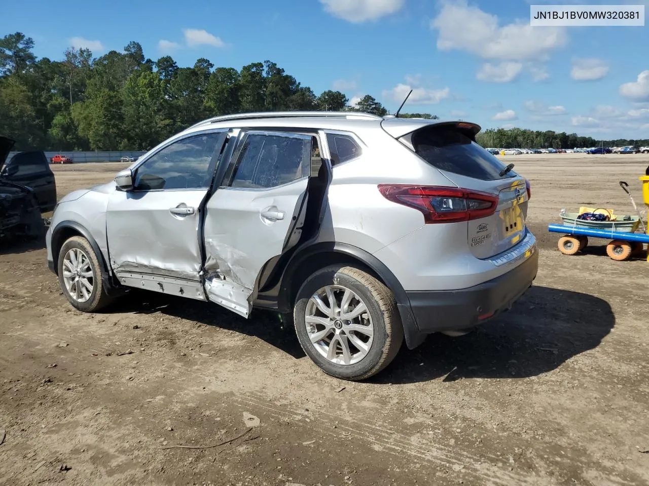 2021 Nissan Rogue Sport Sv VIN: JN1BJ1BV0MW320381 Lot: 71312204