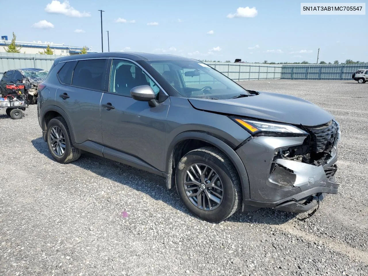 2021 Nissan Rogue S VIN: 5N1AT3AB1MC705547 Lot: 71460164