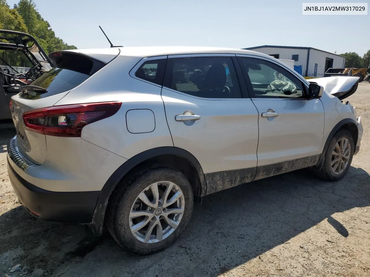 2021 Nissan Rogue Sport S VIN: JN1BJ1AV2MW317029 Lot: 71554404