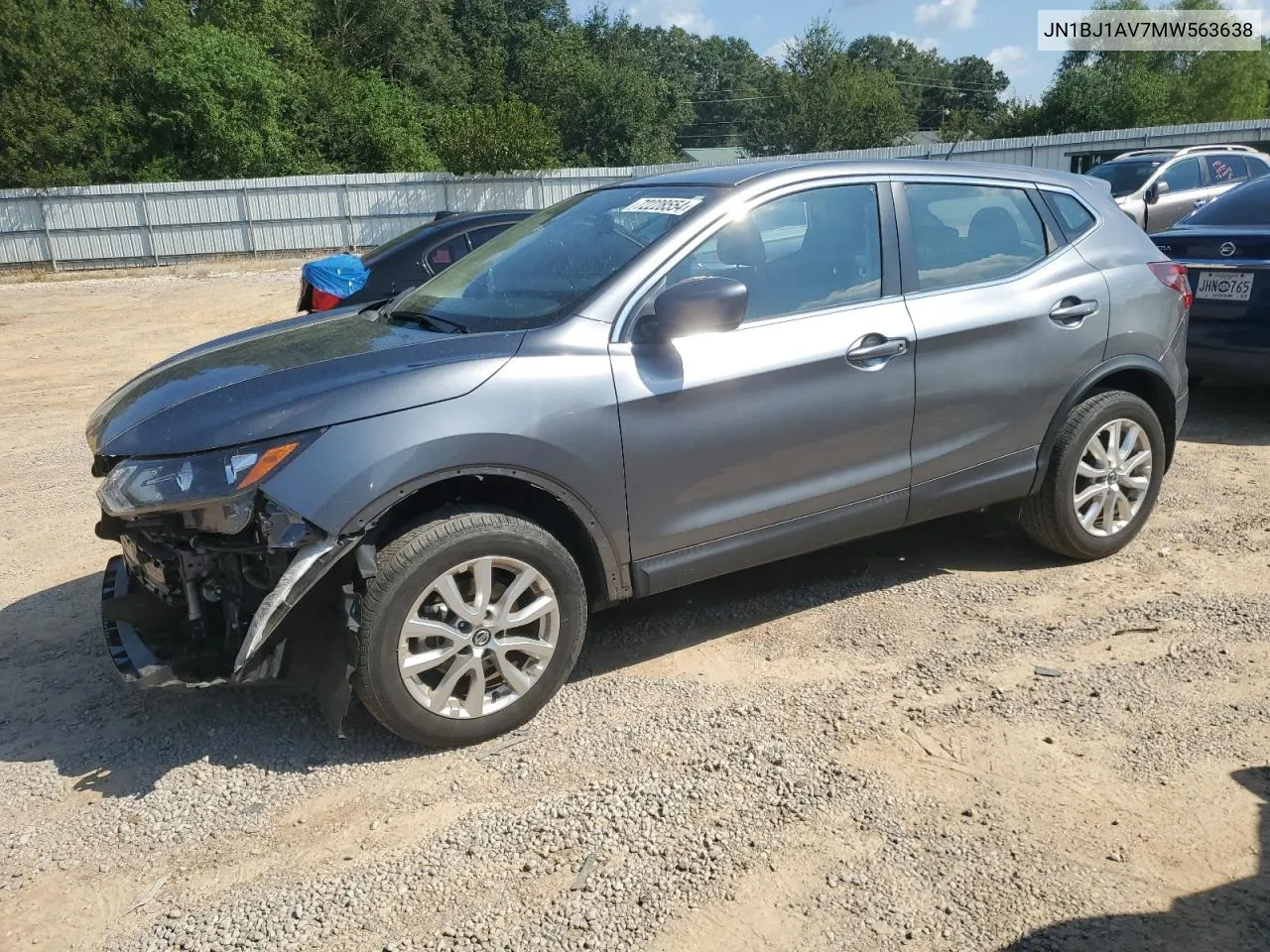 2021 Nissan Rogue Sport S VIN: JN1BJ1AV7MW563638 Lot: 72228554