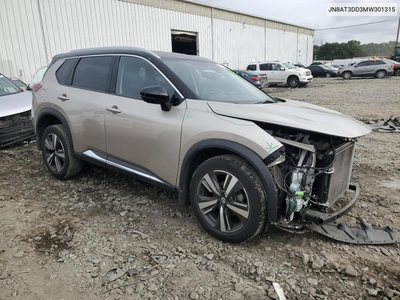 2021 Nissan Rogue Platinum VIN: JN8AT3DD3MW301315 Lot: 72373744