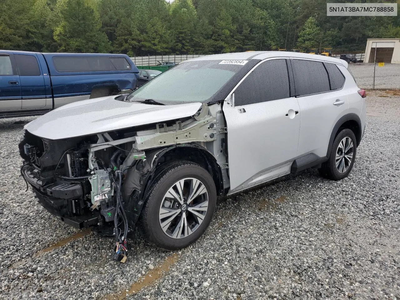 2021 Nissan Rogue Sv VIN: 5N1AT3BA7MC788858 Lot: 72392854