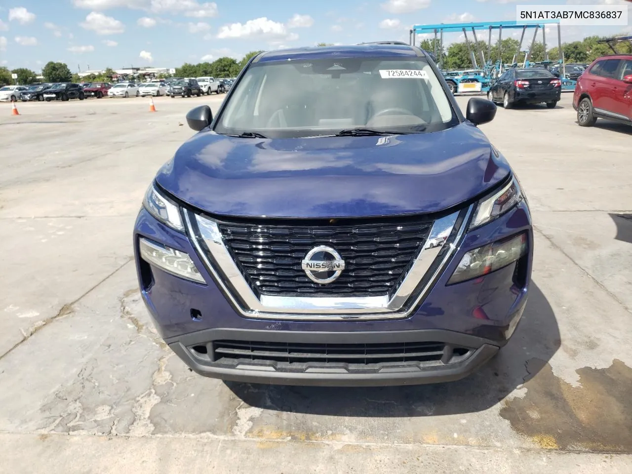 2021 Nissan Rogue S VIN: 5N1AT3AB7MC836837 Lot: 72584244