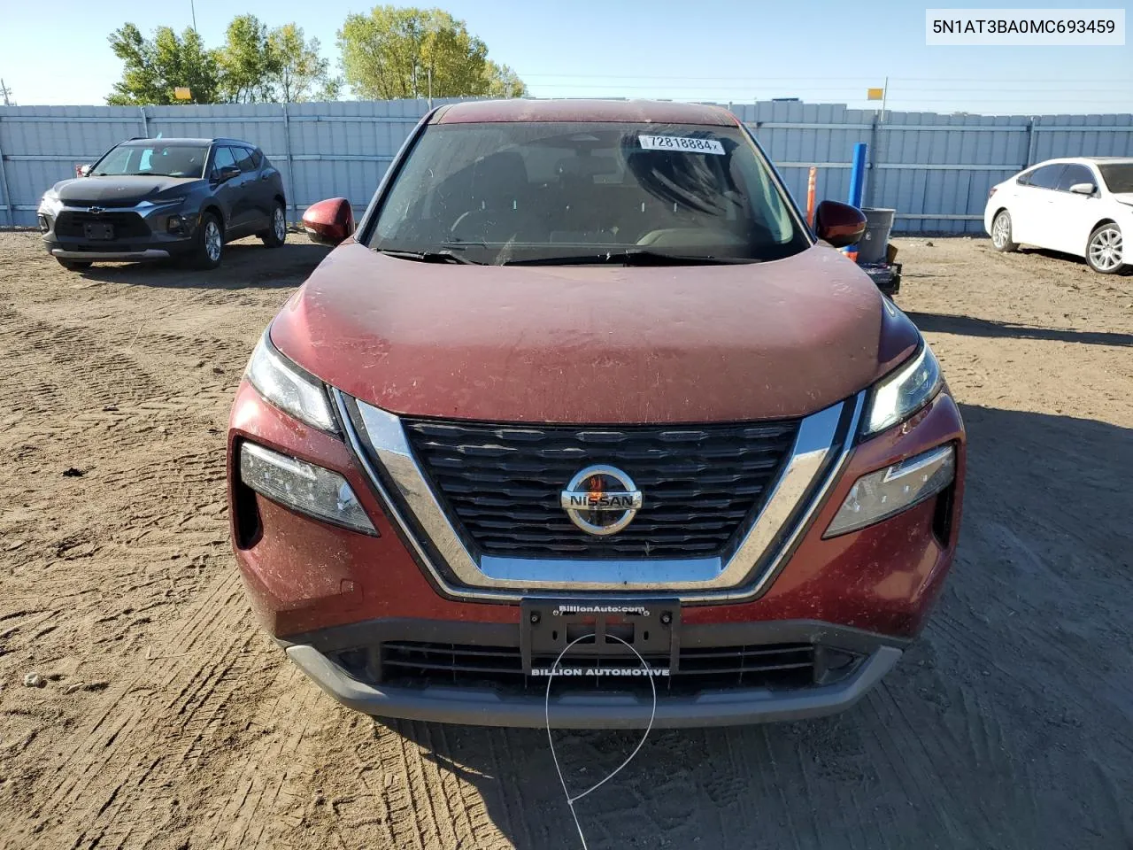 2021 Nissan Rogue Sv VIN: 5N1AT3BA0MC693459 Lot: 72818884