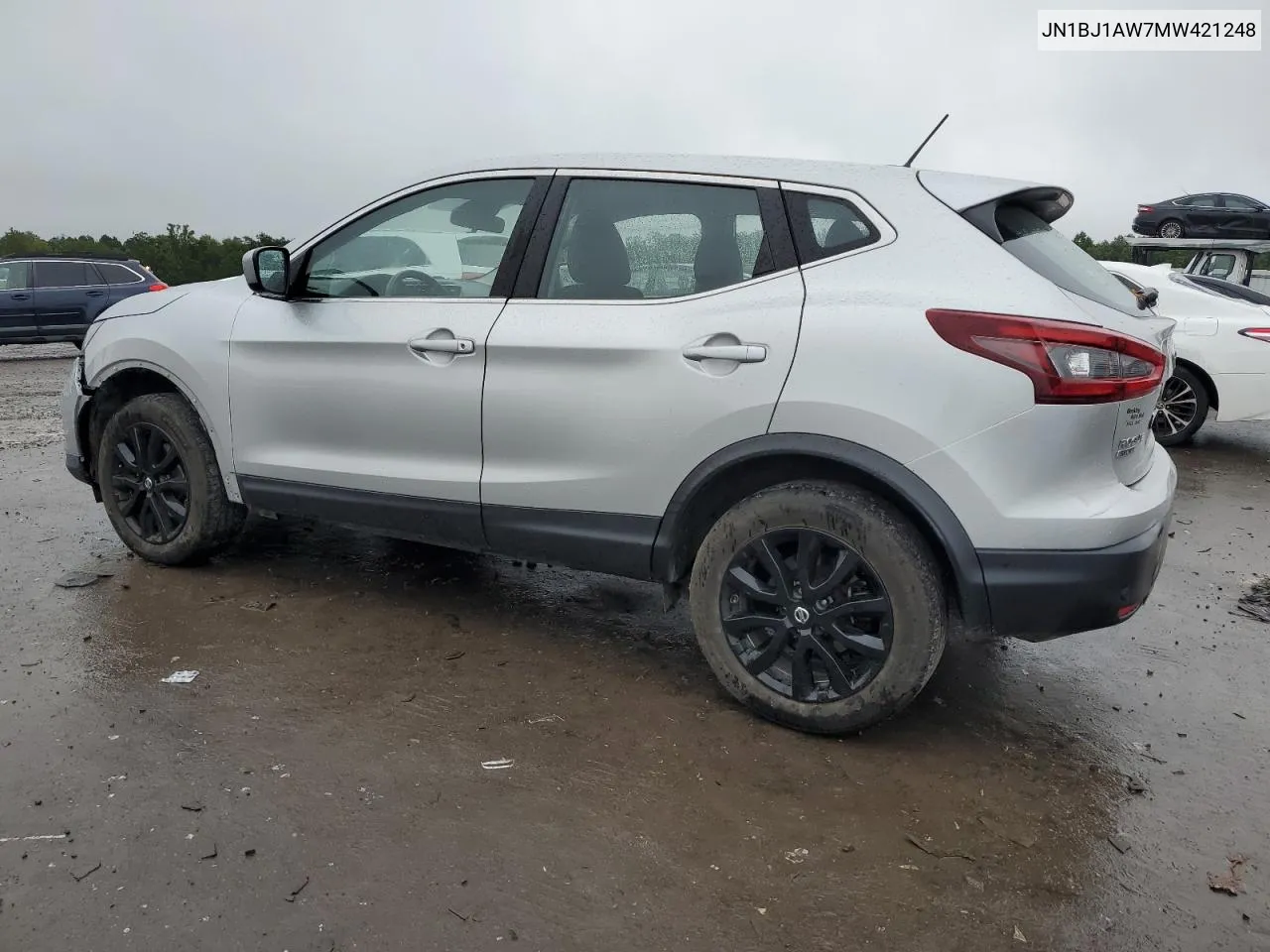 2021 Nissan Rogue Sport S VIN: JN1BJ1AW7MW421248 Lot: 72937894