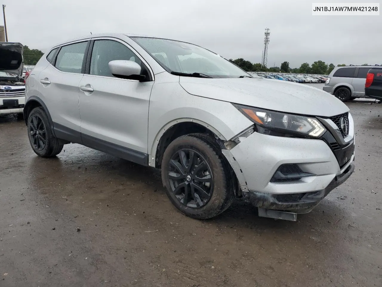 2021 Nissan Rogue Sport S VIN: JN1BJ1AW7MW421248 Lot: 72937894