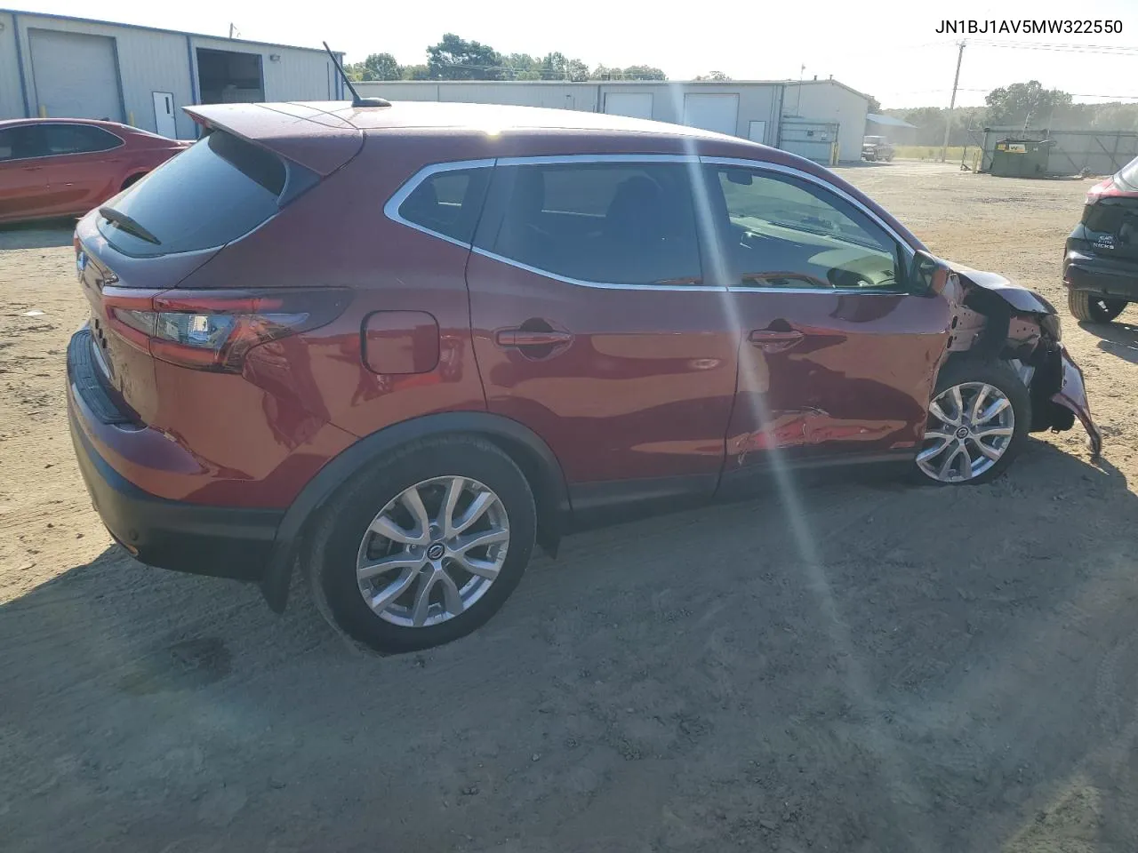 2021 Nissan Rogue Sport S VIN: JN1BJ1AV5MW322550 Lot: 73011614