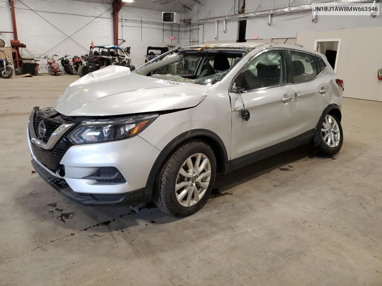 2021 Nissan Rogue Sport S VIN: JN1BJ1AW8MW663546 Lot: 74354694