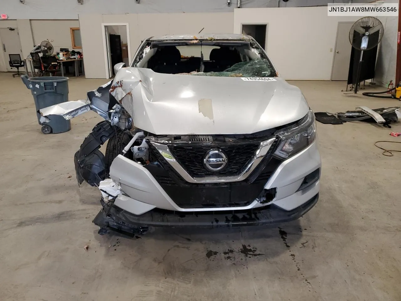 2021 Nissan Rogue Sport S VIN: JN1BJ1AW8MW663546 Lot: 74354694