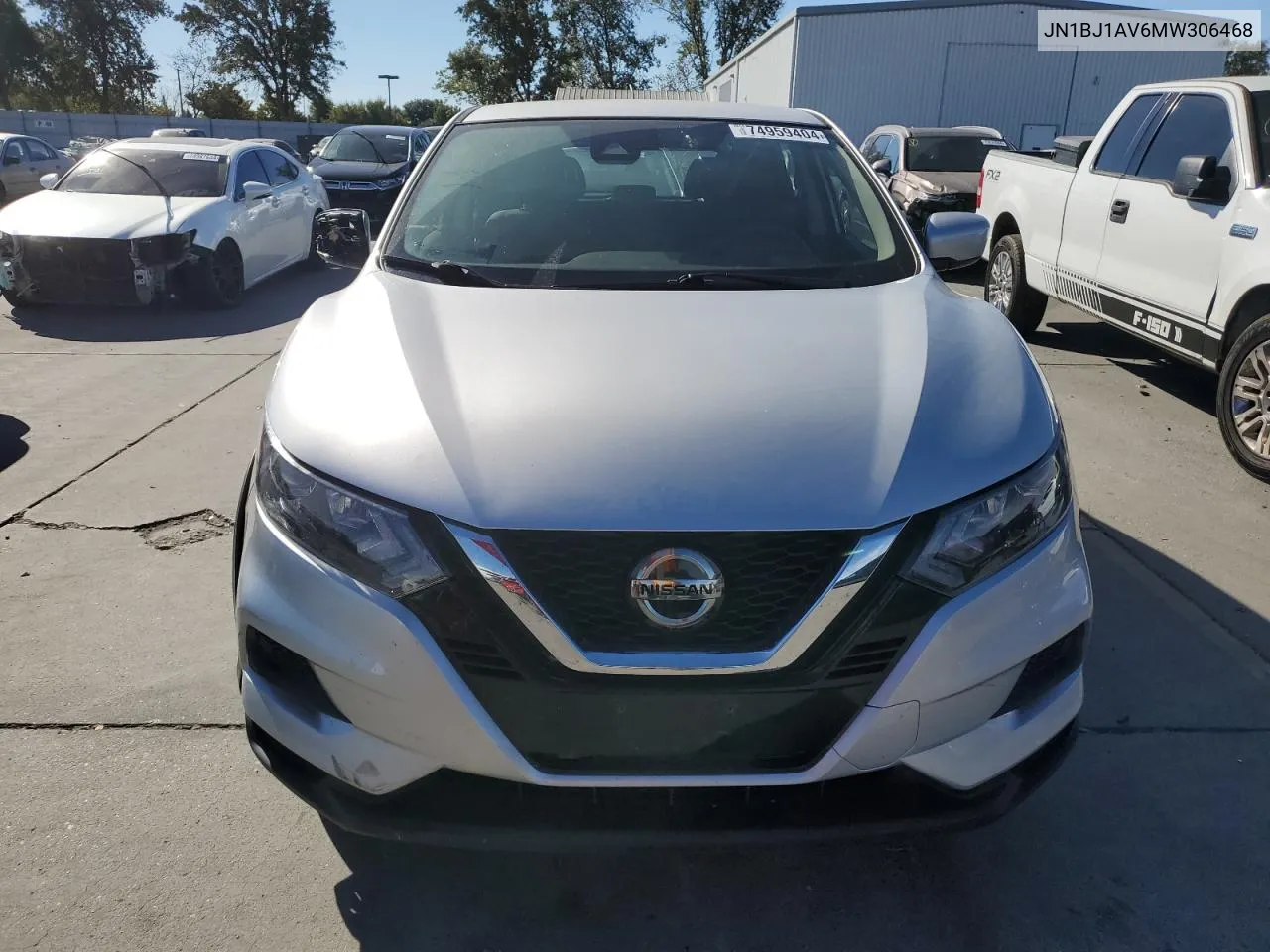 2021 Nissan Rogue Sport S VIN: JN1BJ1AV6MW306468 Lot: 74959404