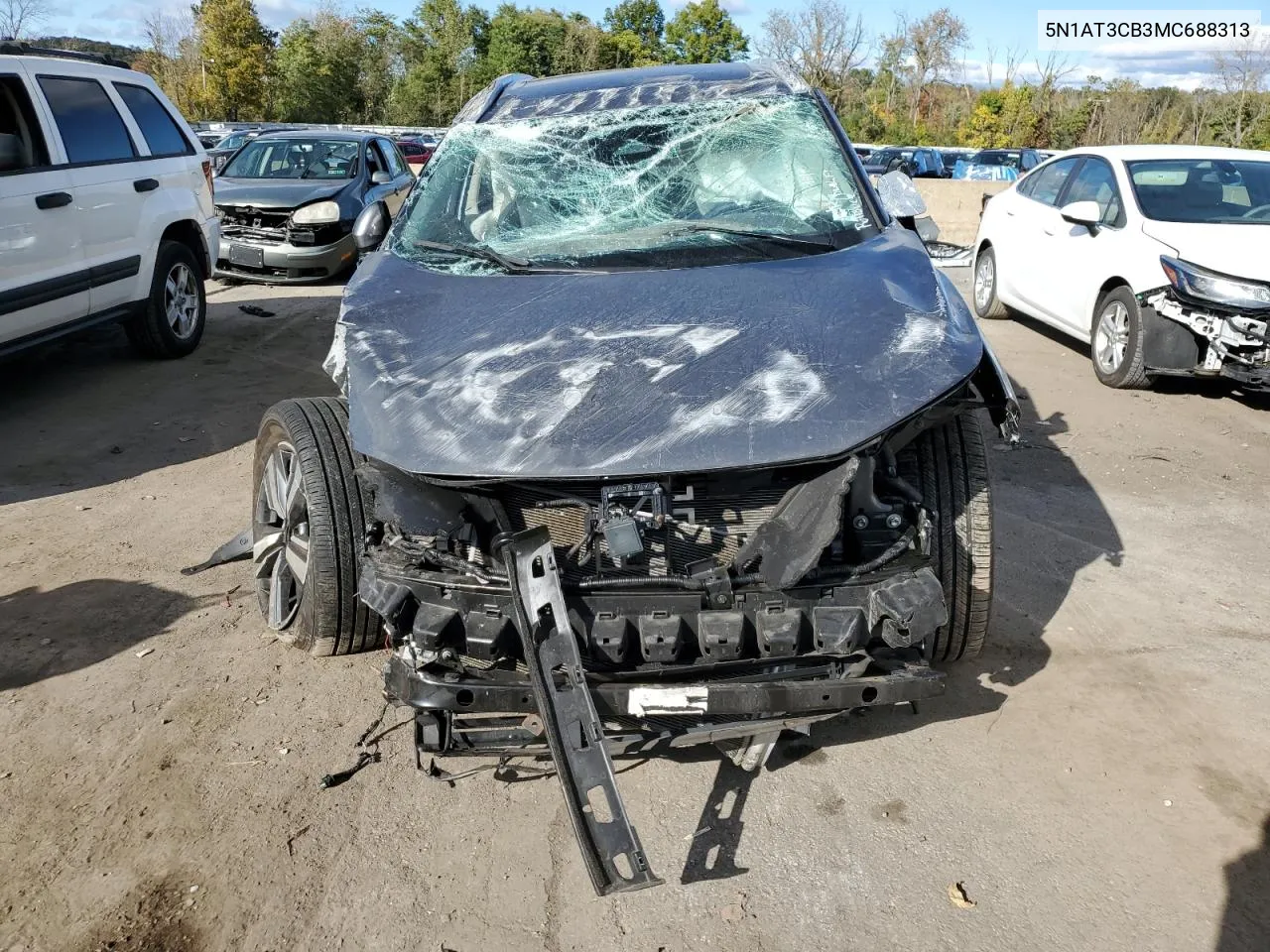 2021 Nissan Rogue Sl VIN: 5N1AT3CB3MC688313 Lot: 75221034