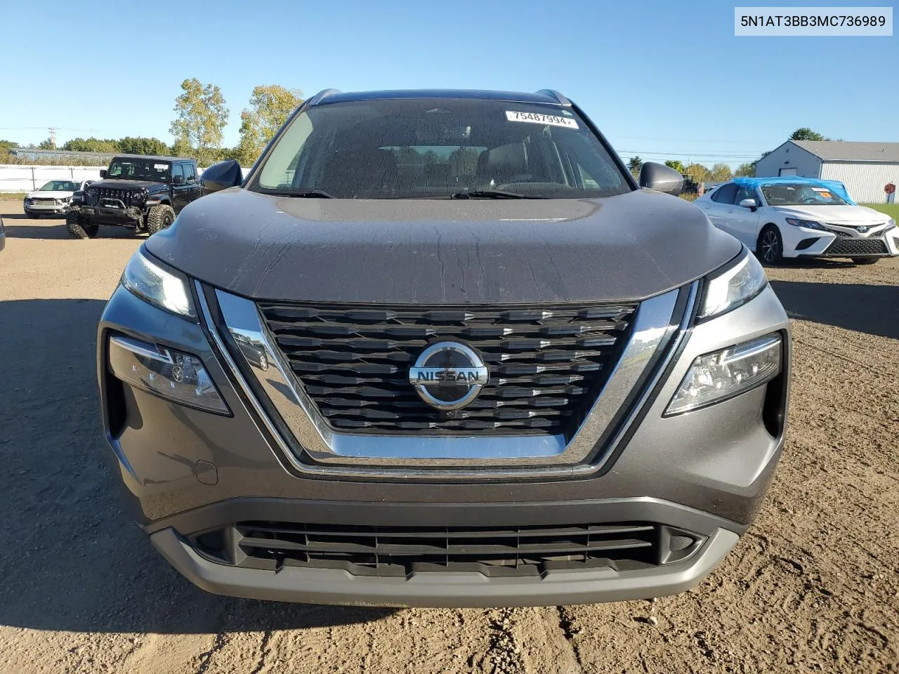 2021 Nissan Rogue Sv VIN: 5N1AT3BB3MC736989 Lot: 75487994