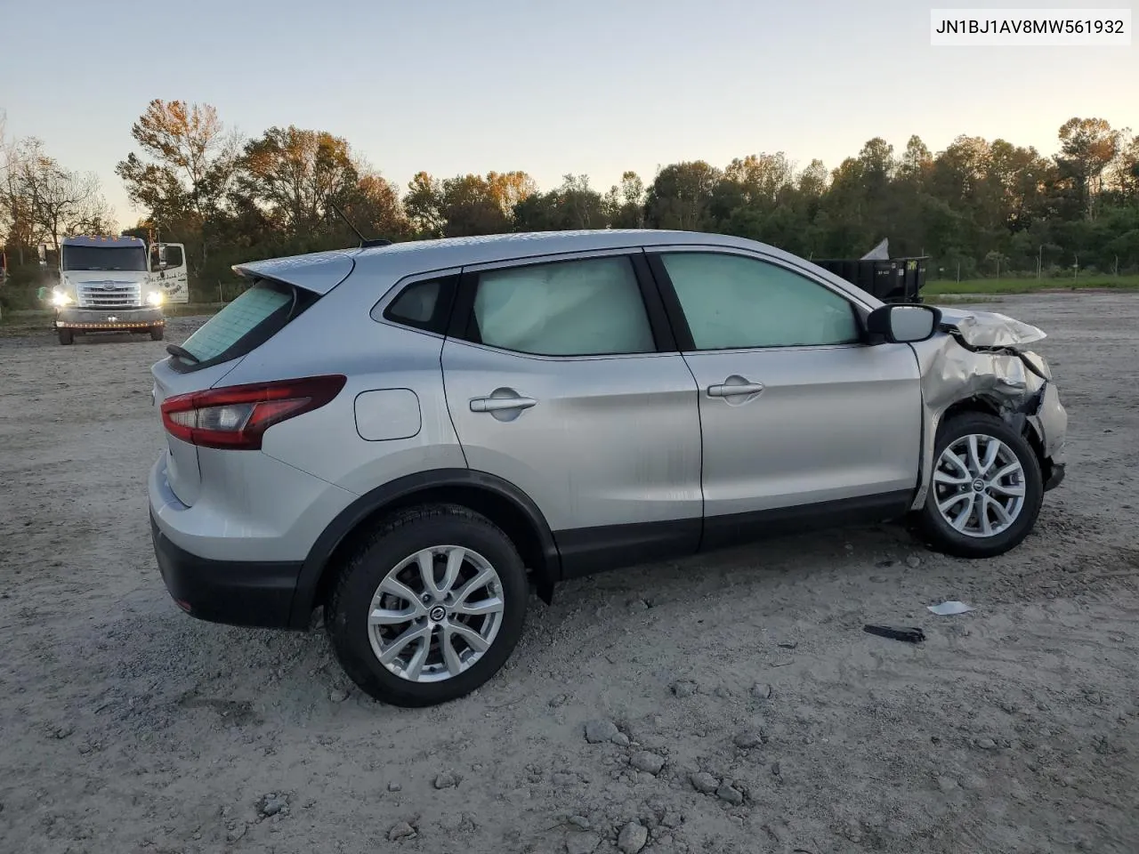 2021 Nissan Rogue Sport S VIN: JN1BJ1AV8MW561932 Lot: 75524284