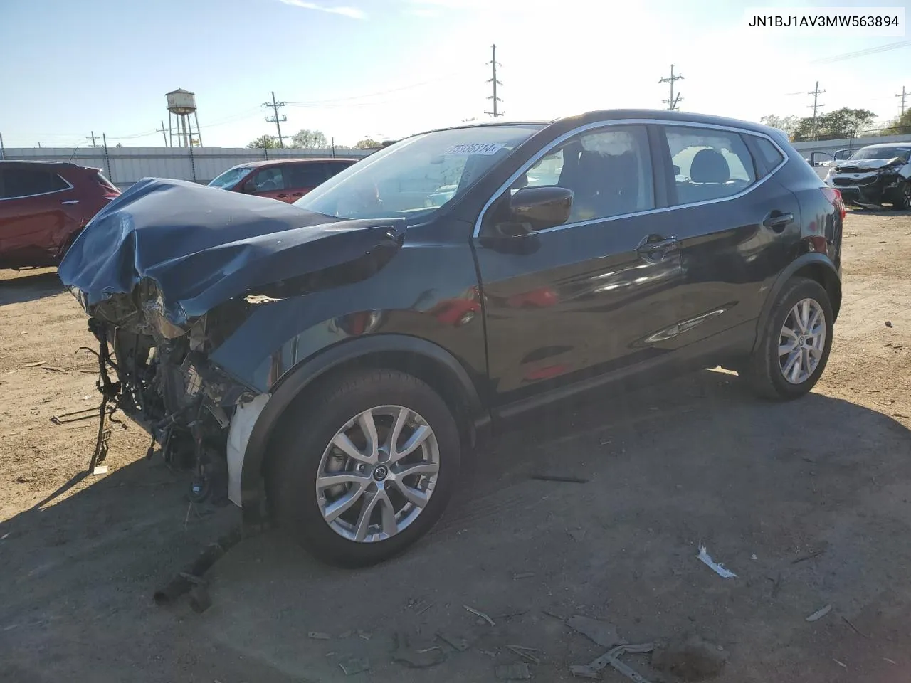 2021 Nissan Rogue Sport S VIN: JN1BJ1AV3MW563894 Lot: 75935314