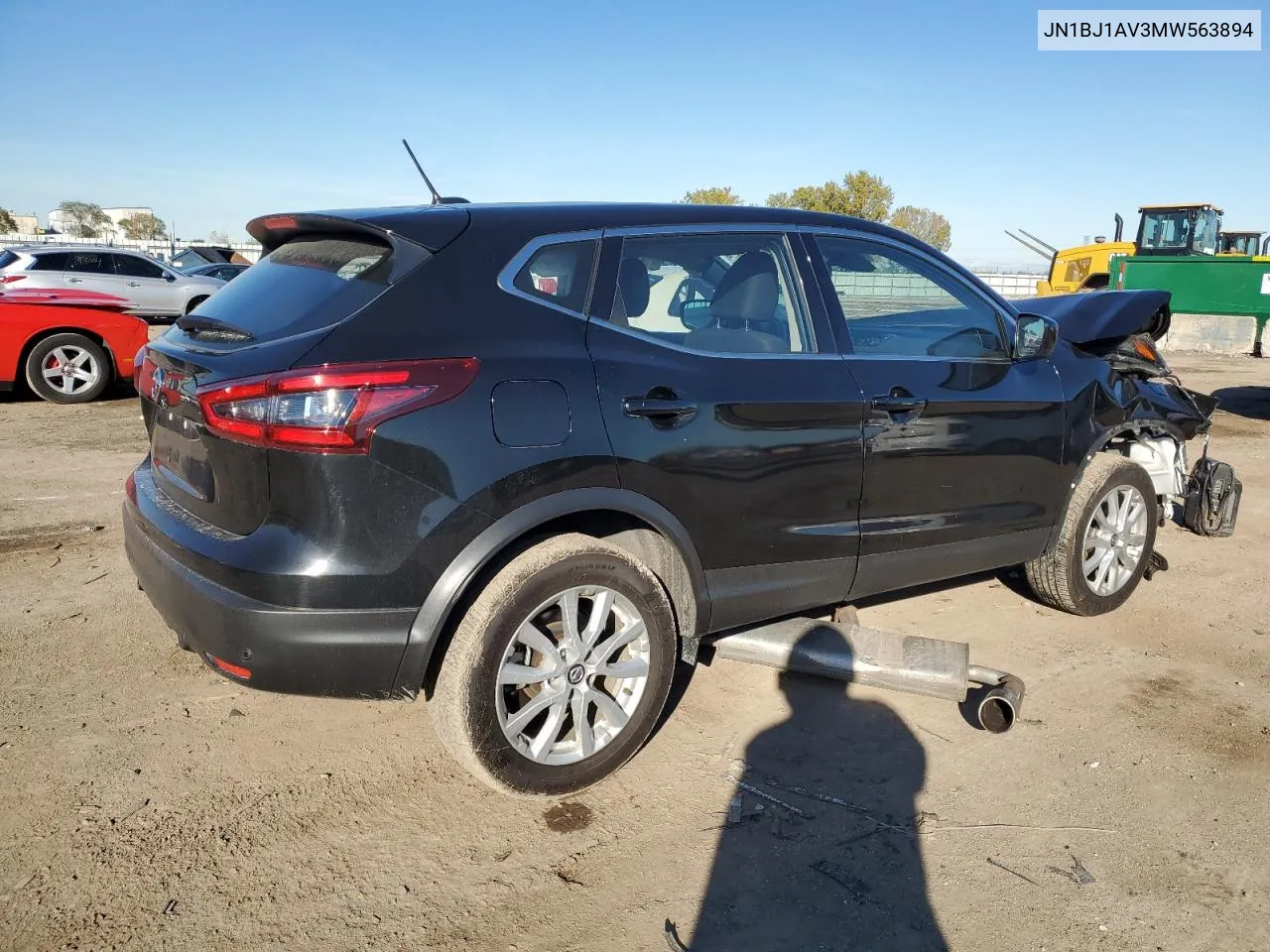 2021 Nissan Rogue Sport S VIN: JN1BJ1AV3MW563894 Lot: 75935314