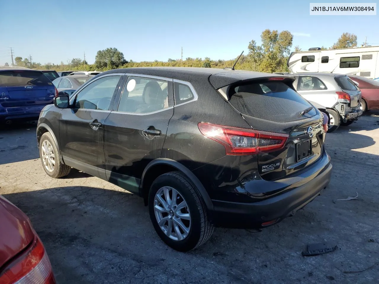 2021 Nissan Rogue Sport S VIN: JN1BJ1AV6MW308494 Lot: 76053544