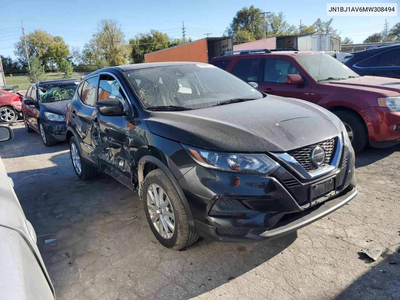 2021 Nissan Rogue Sport S VIN: JN1BJ1AV6MW308494 Lot: 76053544