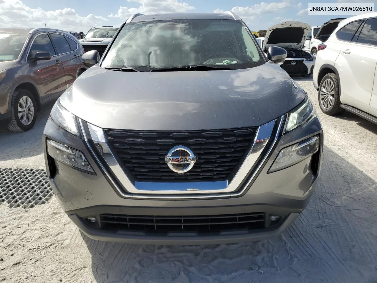 2021 Nissan Rogue Sl VIN: JN8AT3CA7MW026510 Lot: 77124994