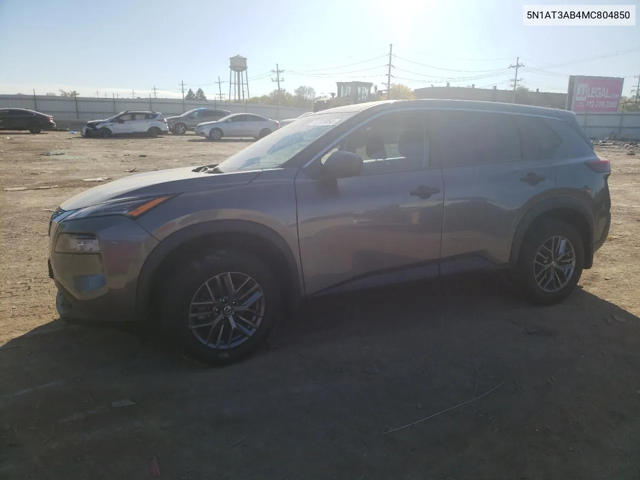 2021 Nissan Rogue S VIN: 5N1AT3AB4MC804850 Lot: 77313054