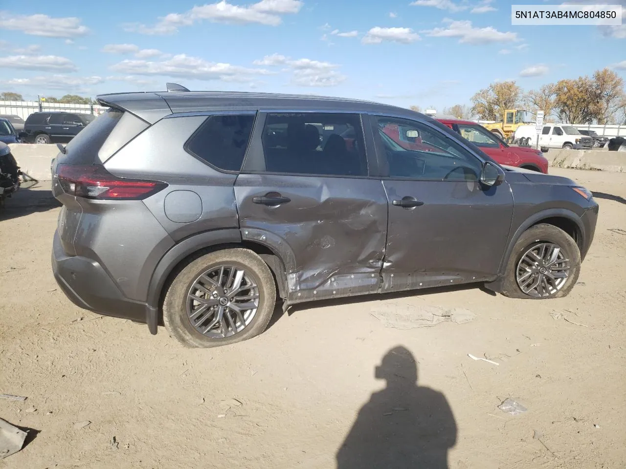 2021 Nissan Rogue S VIN: 5N1AT3AB4MC804850 Lot: 77313054