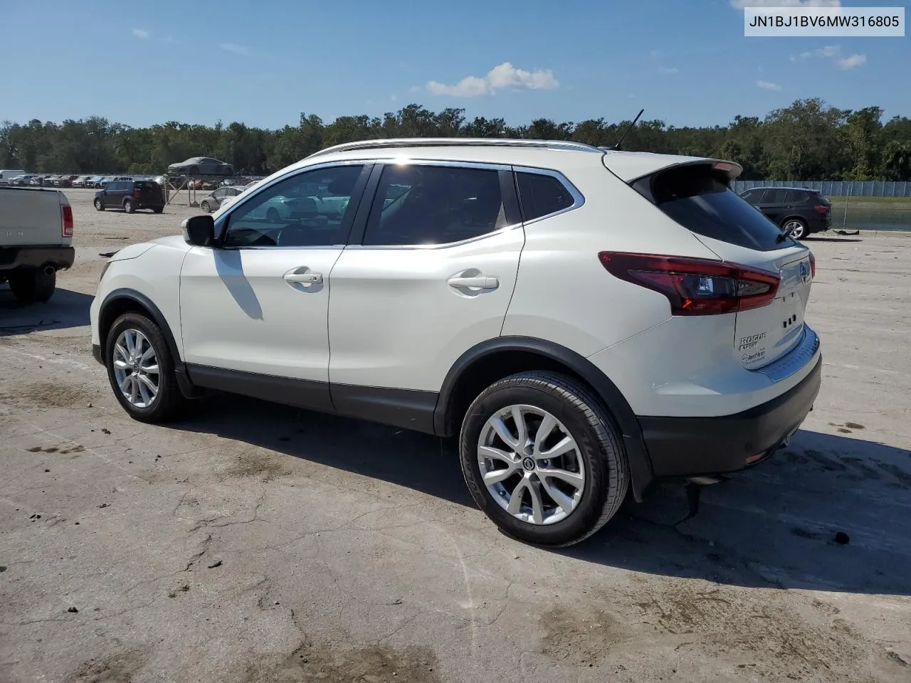 2021 Nissan Rogue Sport Sv VIN: JN1BJ1BV6MW316805 Lot: 77711664