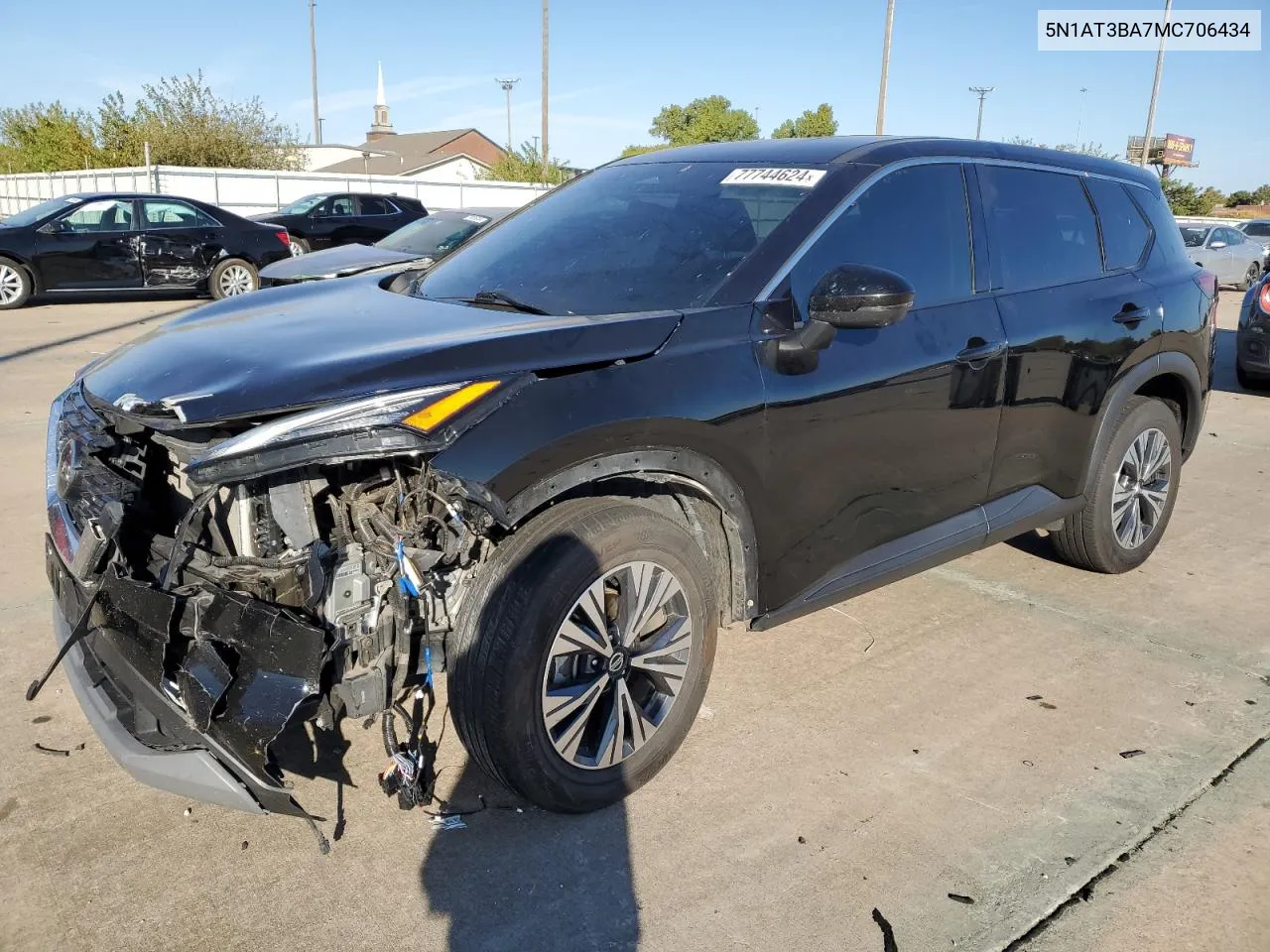 2021 Nissan Rogue Sv VIN: 5N1AT3BA7MC706434 Lot: 77744624