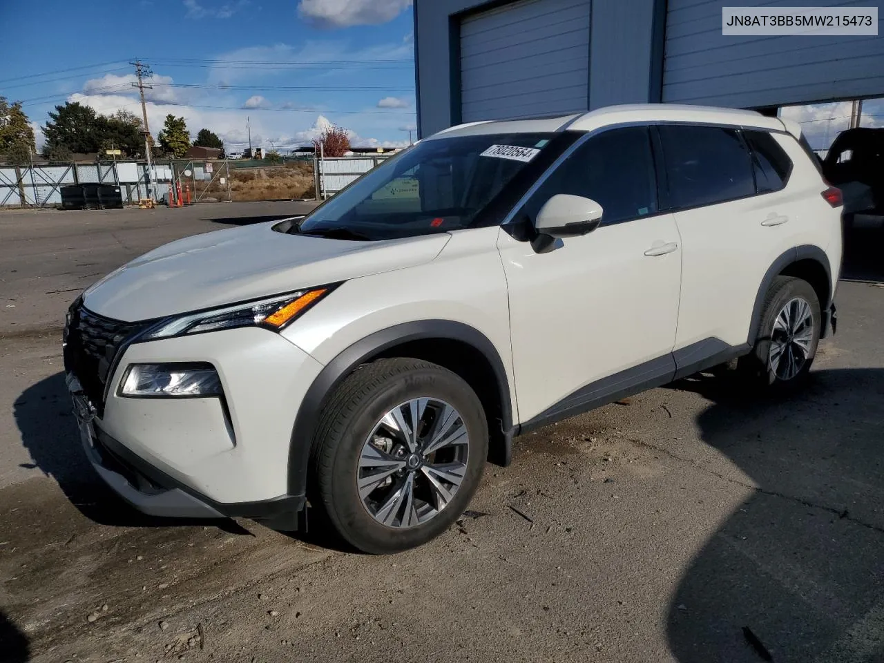 2021 Nissan Rogue Sv VIN: JN8AT3BB5MW215473 Lot: 78020564