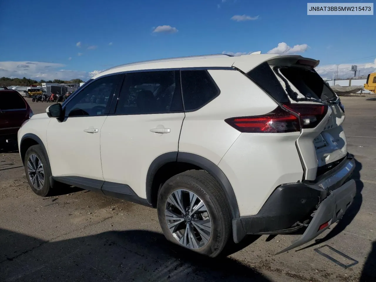 2021 Nissan Rogue Sv VIN: JN8AT3BB5MW215473 Lot: 78020564