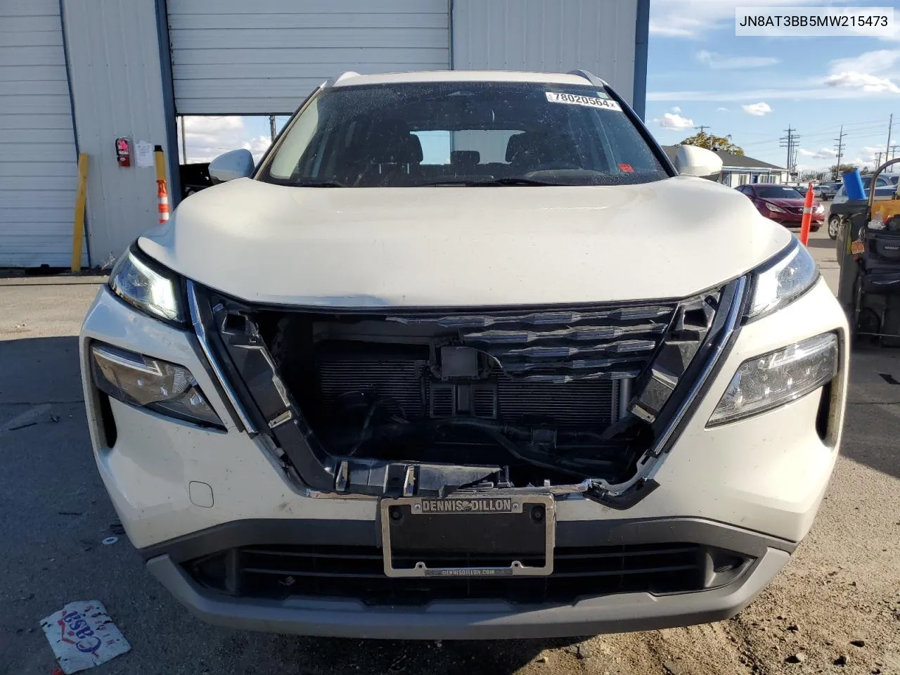 2021 Nissan Rogue Sv VIN: JN8AT3BB5MW215473 Lot: 78020564