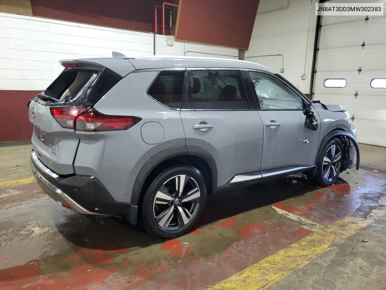 2021 Nissan Rogue Platinum VIN: JN8AT3DD3MW302383 Lot: 78692374