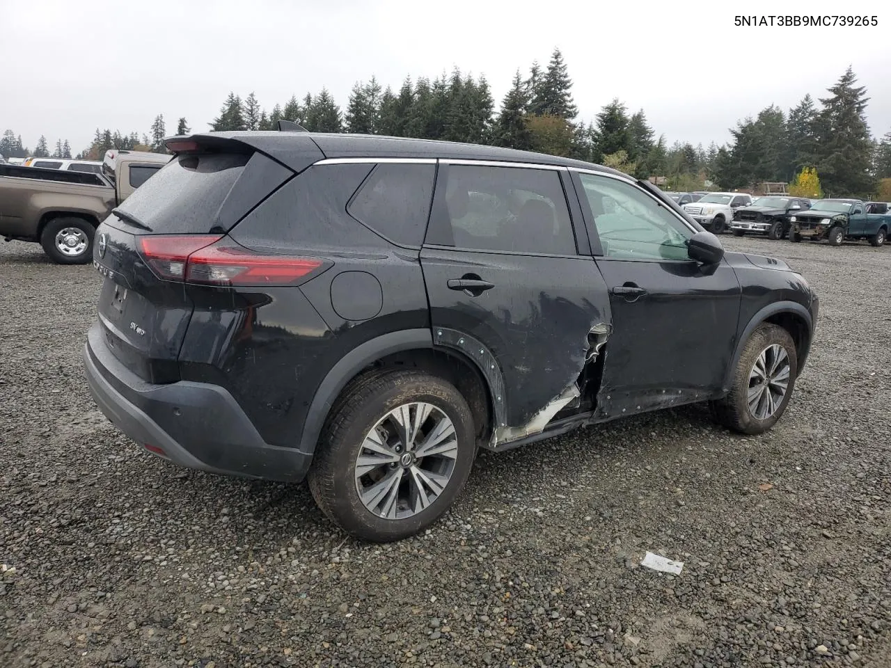 2021 Nissan Rogue Sv VIN: 5N1AT3BB9MC739265 Lot: 78729754