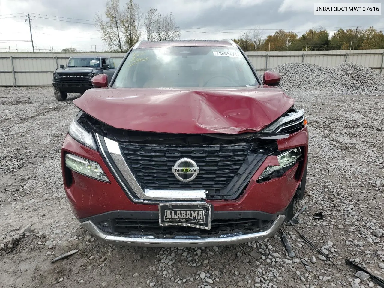 2021 Nissan Rogue Platinum VIN: JN8AT3DC1MW107616 Lot: 78859474