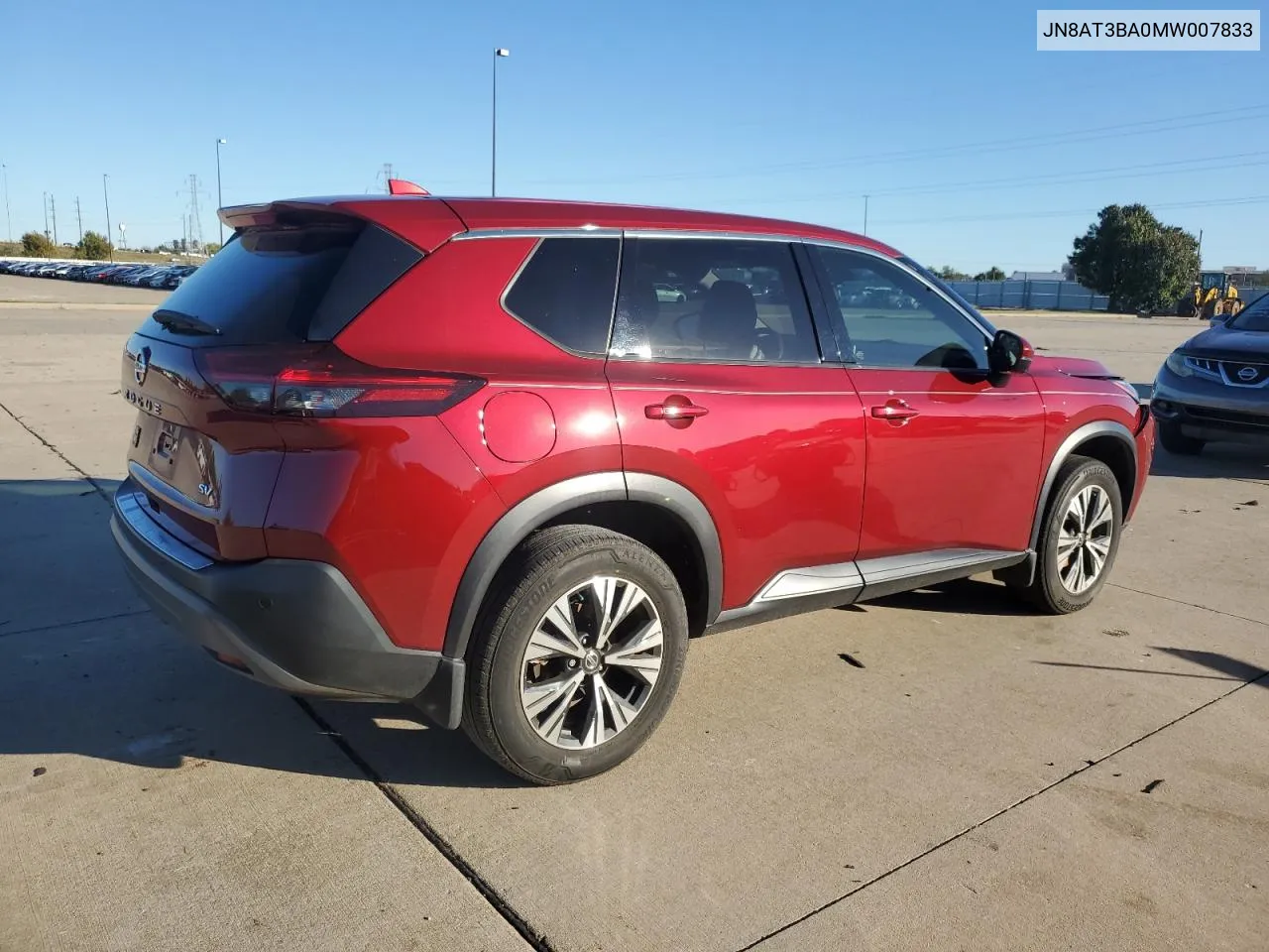 2021 Nissan Rogue Sv VIN: JN8AT3BA0MW007833 Lot: 79127254