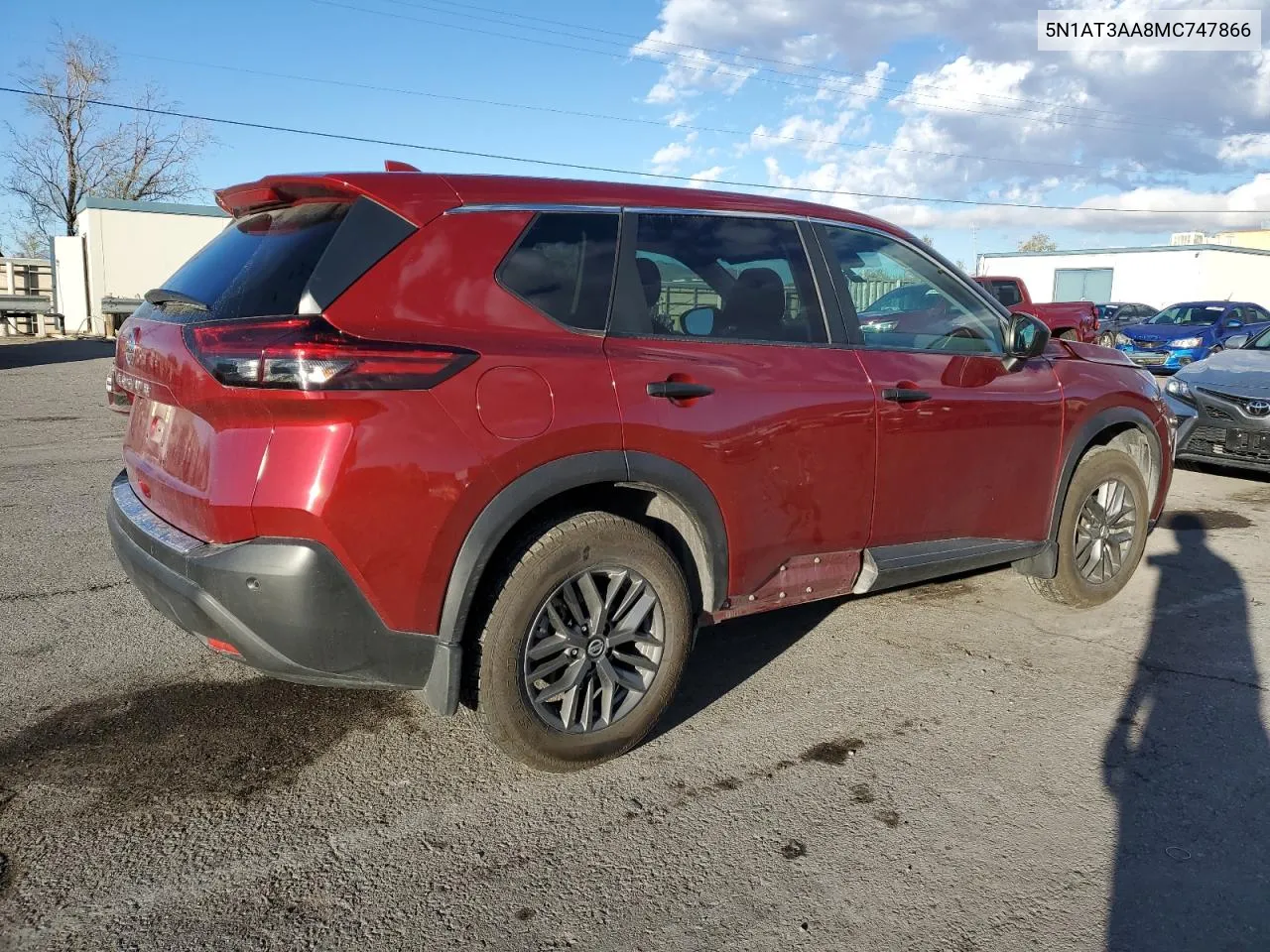 2021 Nissan Rogue S VIN: 5N1AT3AA8MC747866 Lot: 79894024